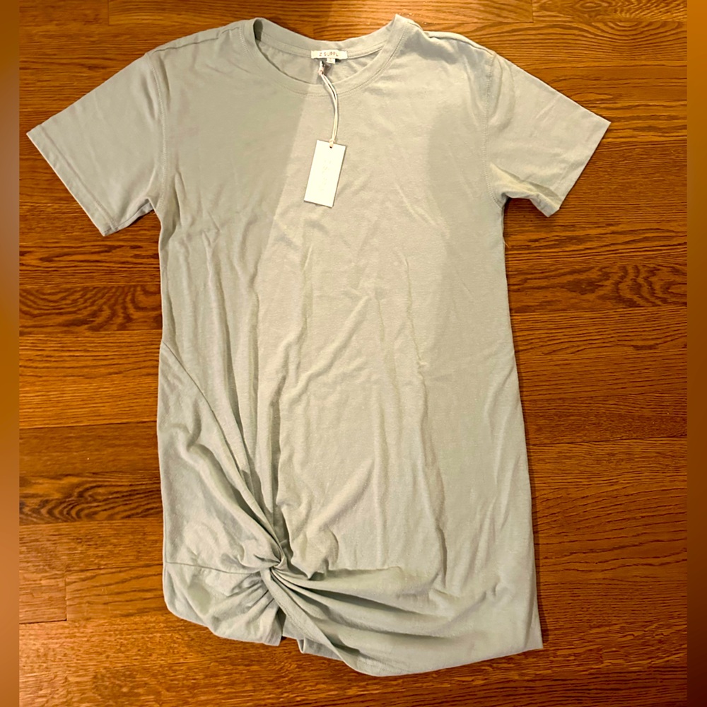 Brand new with tags z supply Denny twist tshirt mini dress size small.